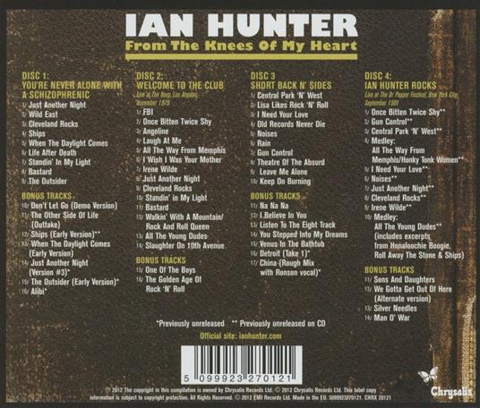 From the Knees of My Heart. The Chrysalis Years 1979-1981 - CD Audio di Ian Hunter - 2