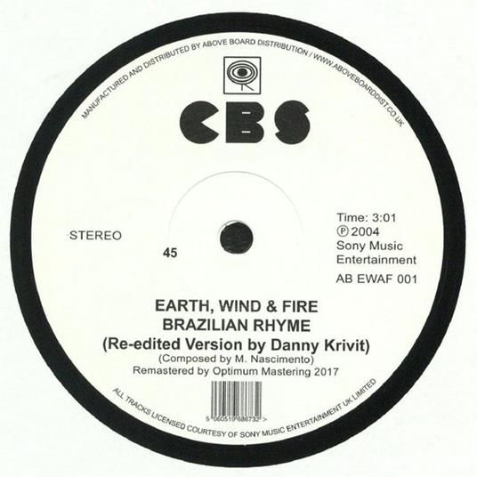 Brazilian Rhyme Runnin (12'') - Vinile LP di Earth Wind & Fire
