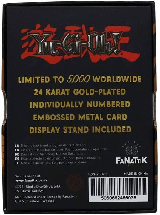 Fanattik Ygo29G Yu-Gi-Oh Metal Gold Card Collectible Replica Baby Dragon, Colore Black, 198047 - 4