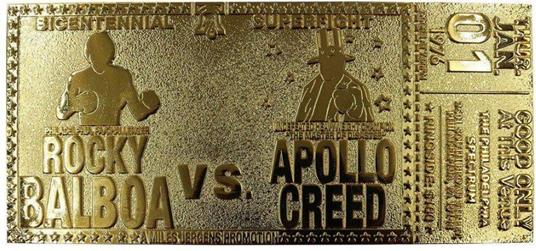 Rocky Replica 45th Anniversary Bicentennial Superfight Ticket (gold plated) - 2