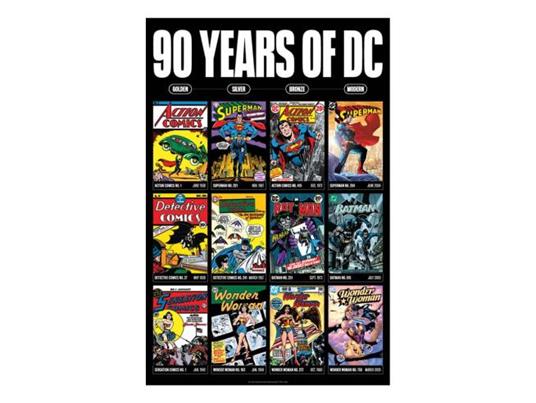 Dc Comis Art Print 90 Years Edizione Limitata 42 X 30 Cm Fanattik