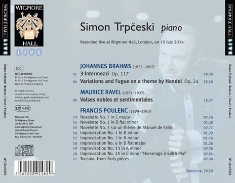 Recital Wigmore Hall 2014 - CD Audio di Simon Trpceski - 2