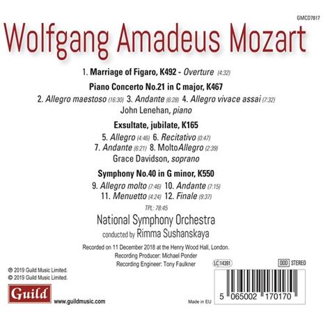 Marriage Of Figaro Ouverture - Piano Concerto No.21 - CD Audio di Wolfgang Amadeus Mozart - 2