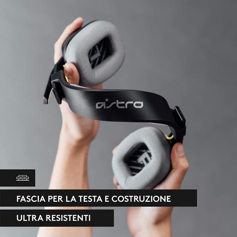 ASTRO A10 Cuffie Gaming Cablate Gen 2 - Cuffie da Gioco Over-Ear con Microfono Flip-to-Mute, Driver 32 mm, Compatibile con PlayStation, PC - Nero - 5