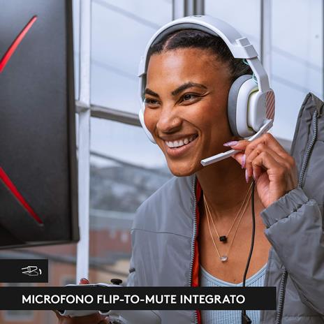 ASTRO A10 Cuffie Gaming Cablate Gen 2 - Cuffie da Gioco Over-Ear con Microfono Flip-to-Mute, Driver 32 mm, Compatibile con Xbox, PC - Bianco - 3