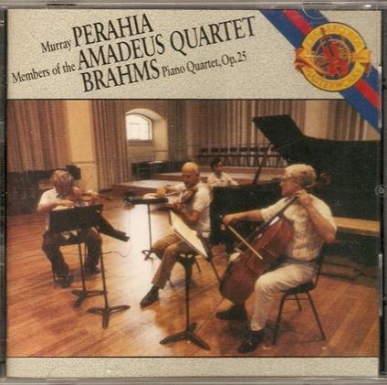 Piano Quartet No 1 - Murray Perahia - CD Audio di Johannes Brahms