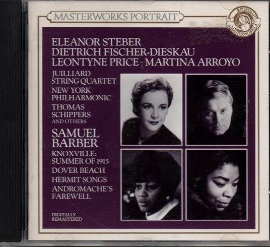 Barber: Knoxville Summer, Dover Bech / Price, Steber, Fischer-Dieskau, Arroyo CD - CD Audio