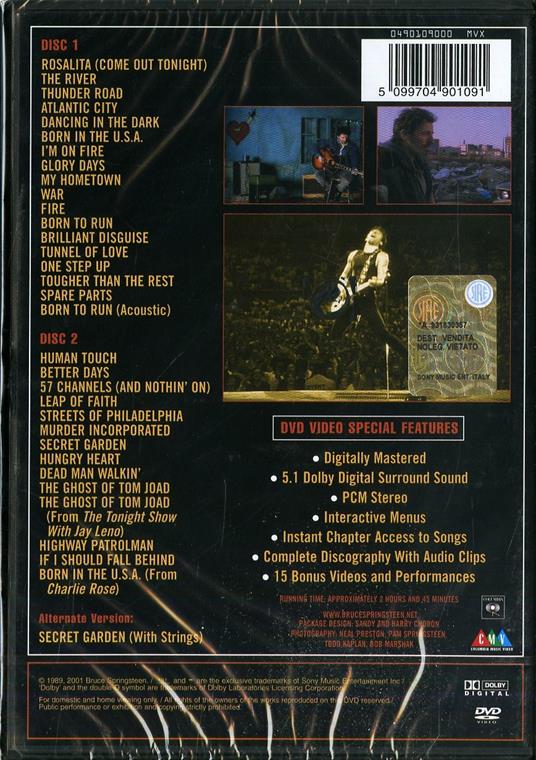Bruce Springsteen. Video Anthology 1978 - 2000 (2 DVD) - DVD di Bruce Springsteen - 2