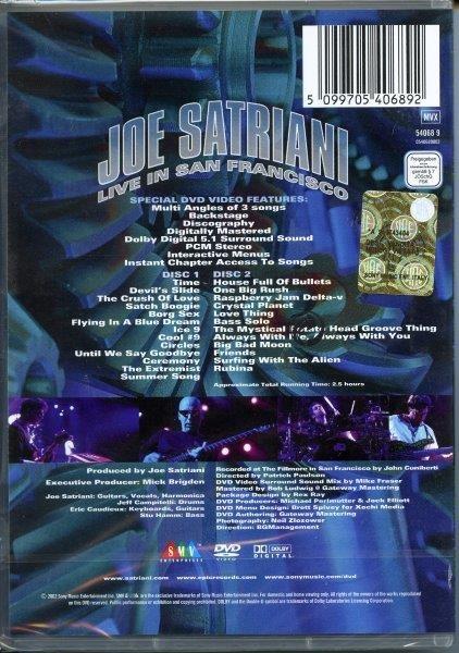 Jo Satriani. Live In San Francisco (2 DVD) - DVD di Joe Satriani - 2