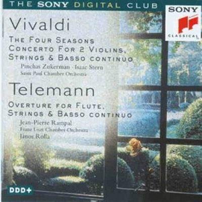 Le quattro stagioni / Suite per flauto - CD Audio di Georg Philipp Telemann,Antonio Vivaldi,Pinchas Zukerman,Isaac Stern,Jean-Pierre Rampal