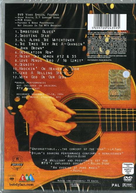Bob Dylan. Unplugged (DVD) - DVD di Bob Dylan - 2