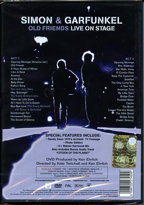 Simon & Garfunkel. Old Friends. Live on Stage (DVD) - DVD di Simon & Garfunkel - 2