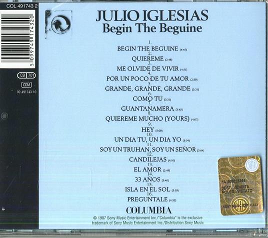 Begin the Beguine - CD Audio di Julio Iglesias - 2