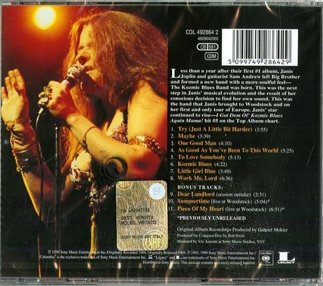 I Got Dem Ol' Kozmic Blues Again Mama - CD Audio di Janis Joplin - 2