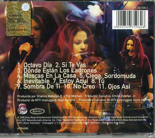 MTV Unplugged - CD Audio di Shakira - 2