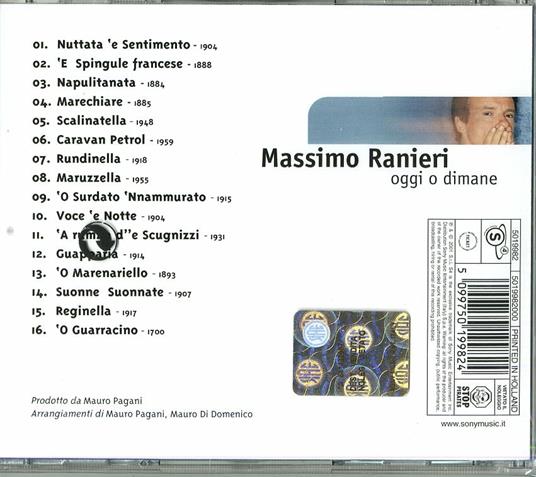 Oggi o dimane - CD Audio di Massimo Ranieri - 2