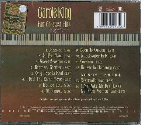 Her Greatest Hits - CD Audio di Carole King - 2