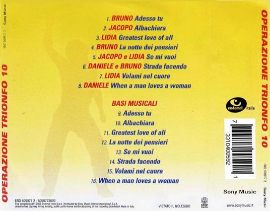 Operazione Trionfo Vol. 10 - CD Audio - 2