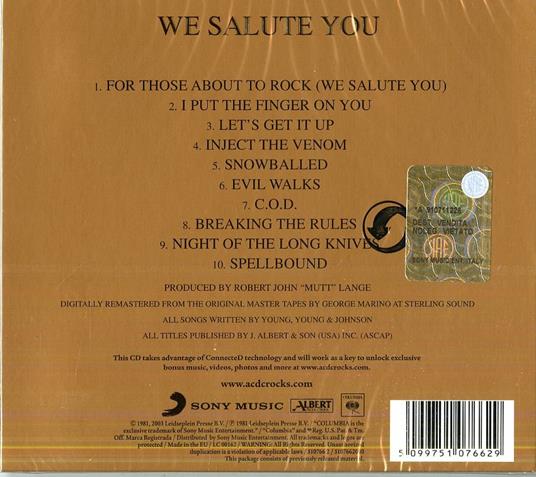 For Those About to Rock (Remastered) - CD Audio di AC/DC - 2