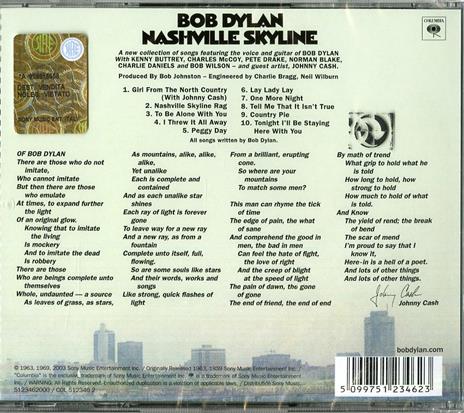 Nashville Skyline (Remastered) - CD Audio di Bob Dylan - 2