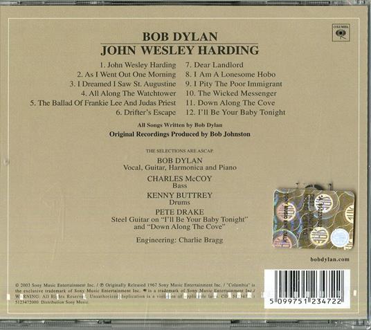 John Wesley Harding (Remastered) - CD Audio di Bob Dylan - 2