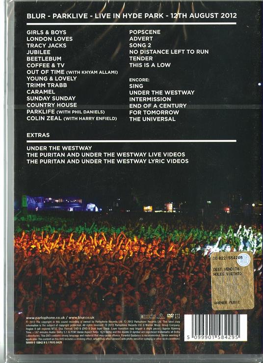 Blur. Parklive (DVD) - DVD di Blur - 2