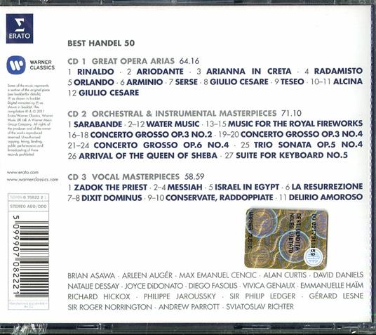 50 Best Händel - CD Audio di Georg Friedrich Händel - 2