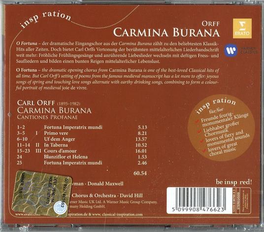 Carmina Burana - CD Audio di Carl Orff,David Hill - 2