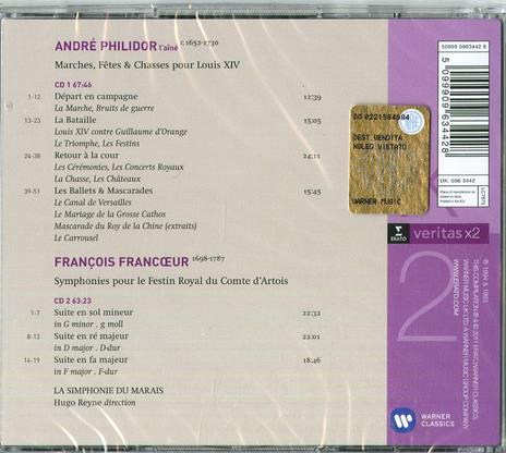 Sinfonie / Marce - CD Audio di François-André Danican Philidor,François Francoeur,Hugo Reyne,Simphonie du Marais - 2
