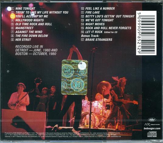 Nine Tonight (Remastered) - CD Audio di Bob Seger and the Silver Bullet Band - 2