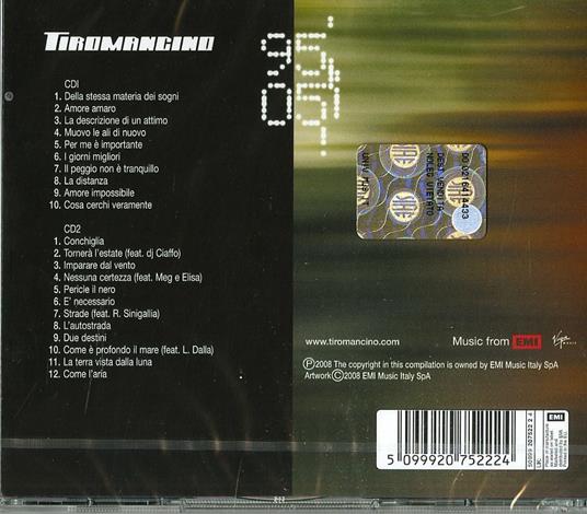 95-05 (Nuova versione) - CD Audio di Tiromancino - 2