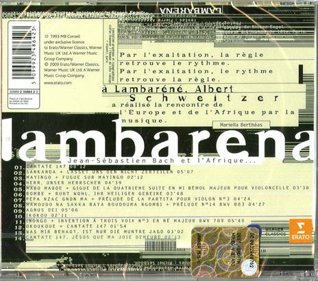 Bach to Africa - CD Audio di Lambarena - 2