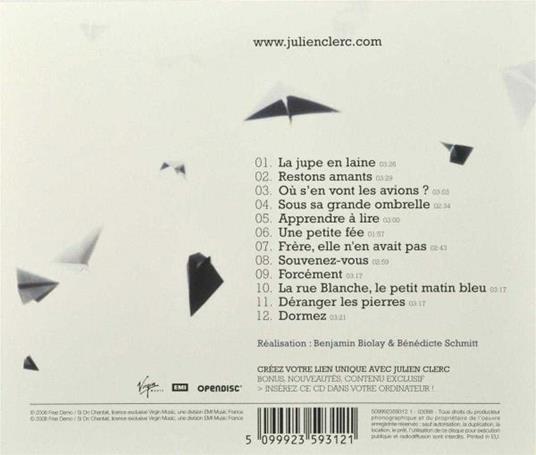 Ou s'en vont les avions? - CD Audio di Julien Clerc - 2