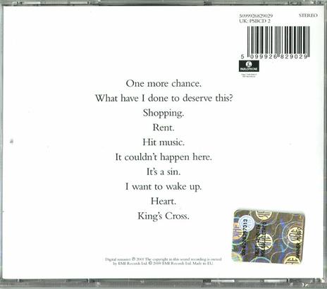 Actually (2009 Release) - CD Audio di Pet Shop Boys - 2