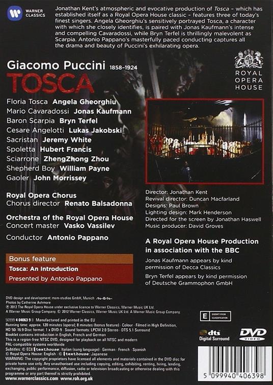Giacomo Puccini. Tosca (DVD) - DVD di Giacomo Puccini,Angela Gheorghiu,Antonio Pappano - 2