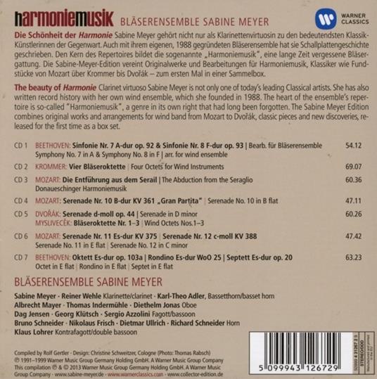Harmonie Musik - CD Audio di Sabine Meyer - 2