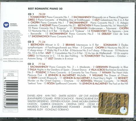 50 Best Romantic Piano Classics - CD Audio - 2