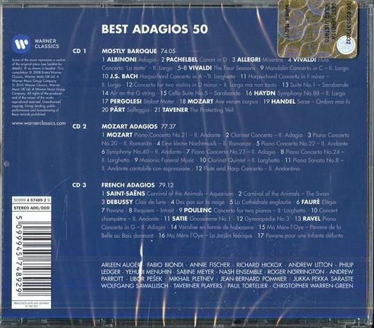 50 Best Adagios - CD Audio - 2