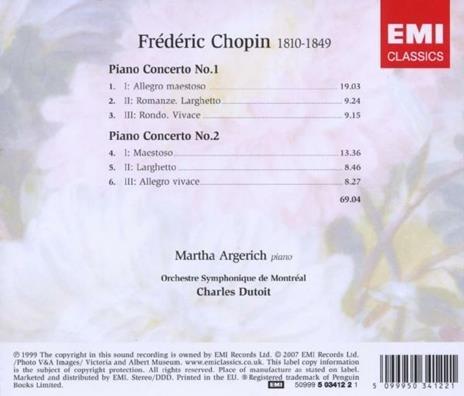Concerti per Pianoforte n.1, n.2 - CD Audio di Frederic Chopin,Martha Argerich - 2