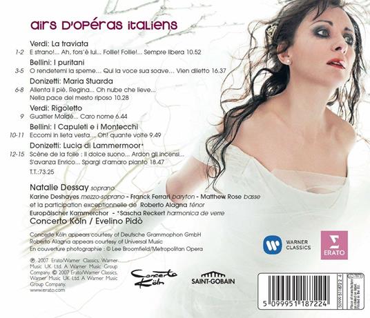 Airs D'operas Italiens - CD Audio di Natalie Dessay - 2