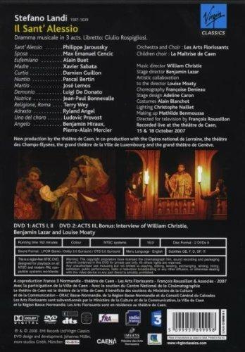 Il Sant' Alessio (2 DVD) - DVD di Stefano Landi,William Christie,Philippe Jaroussky - 2