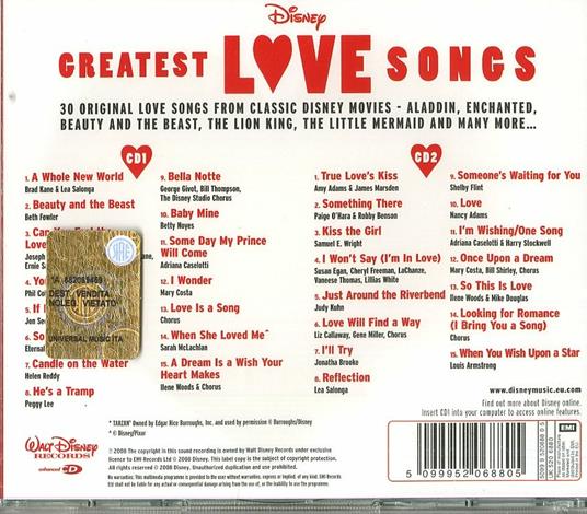Greatest Love Songs - CD Audio - 2