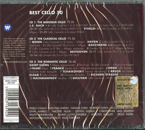 50 Best Cello - CD Audio - 2