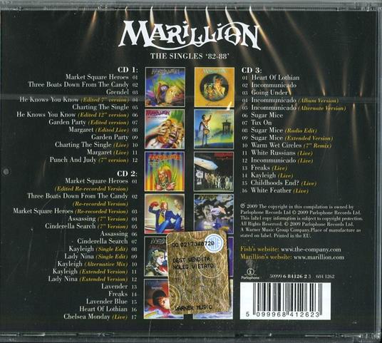 The Singles '82-'88 - CD Audio di Marillion - 2