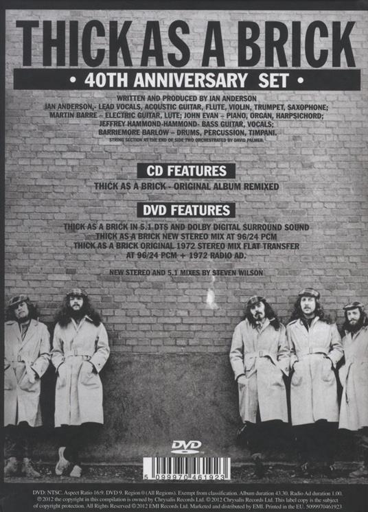 Thick as a Brick (Collector's Edition) - CD Audio + DVD di Jethro Tull - 3