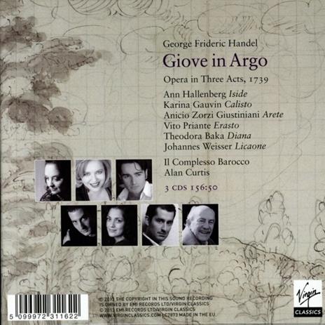 Giove in Argo - CD Audio di Alan Curtis,Georg Friedrich Händel,Complesso Barocco - 2