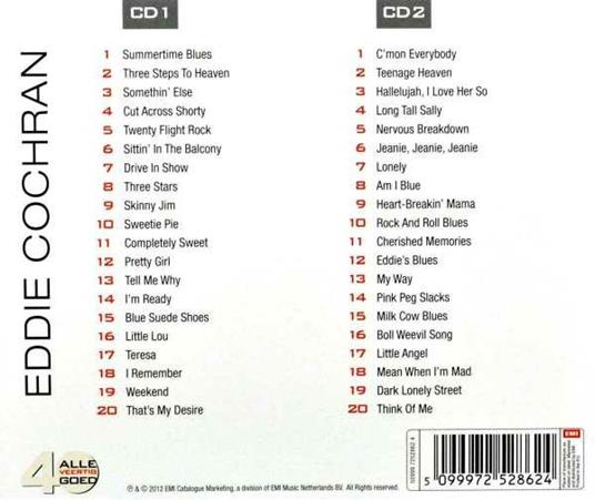 Alle 40 Goed - CD Audio di Eddie Cochran - 2