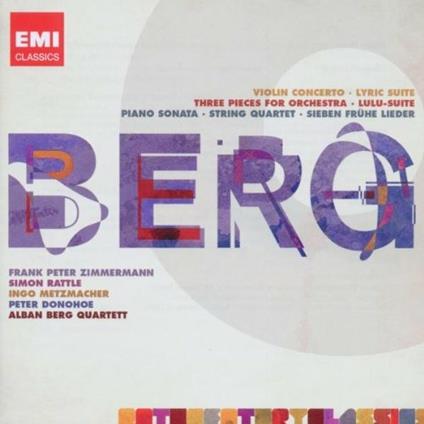 Concerto per Violino - 3 Pezzi per Orchestra - Sonata per Pianoforte n.1- Quartetto per Archi - CD Audio di Alban Berg