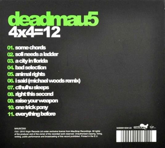 4x4=12 - CD Audio di Deadmau5 - 2