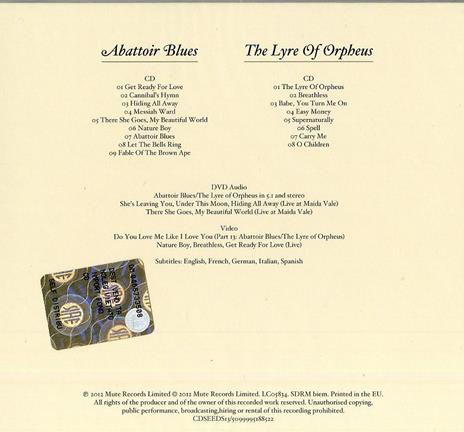 Abattoir Blues - The Lyre of Orpheus (Remastered Edition) - CD Audio + DVD di Nick Cave and the Bad Seeds - 2